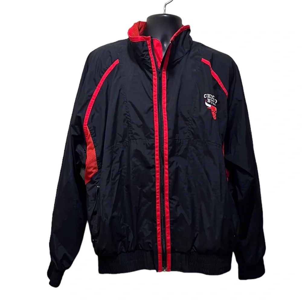 LOGO 7 Chicago Bulls Zip Coat~Jacket~sz XL~NBA Basketball~Windbreaker